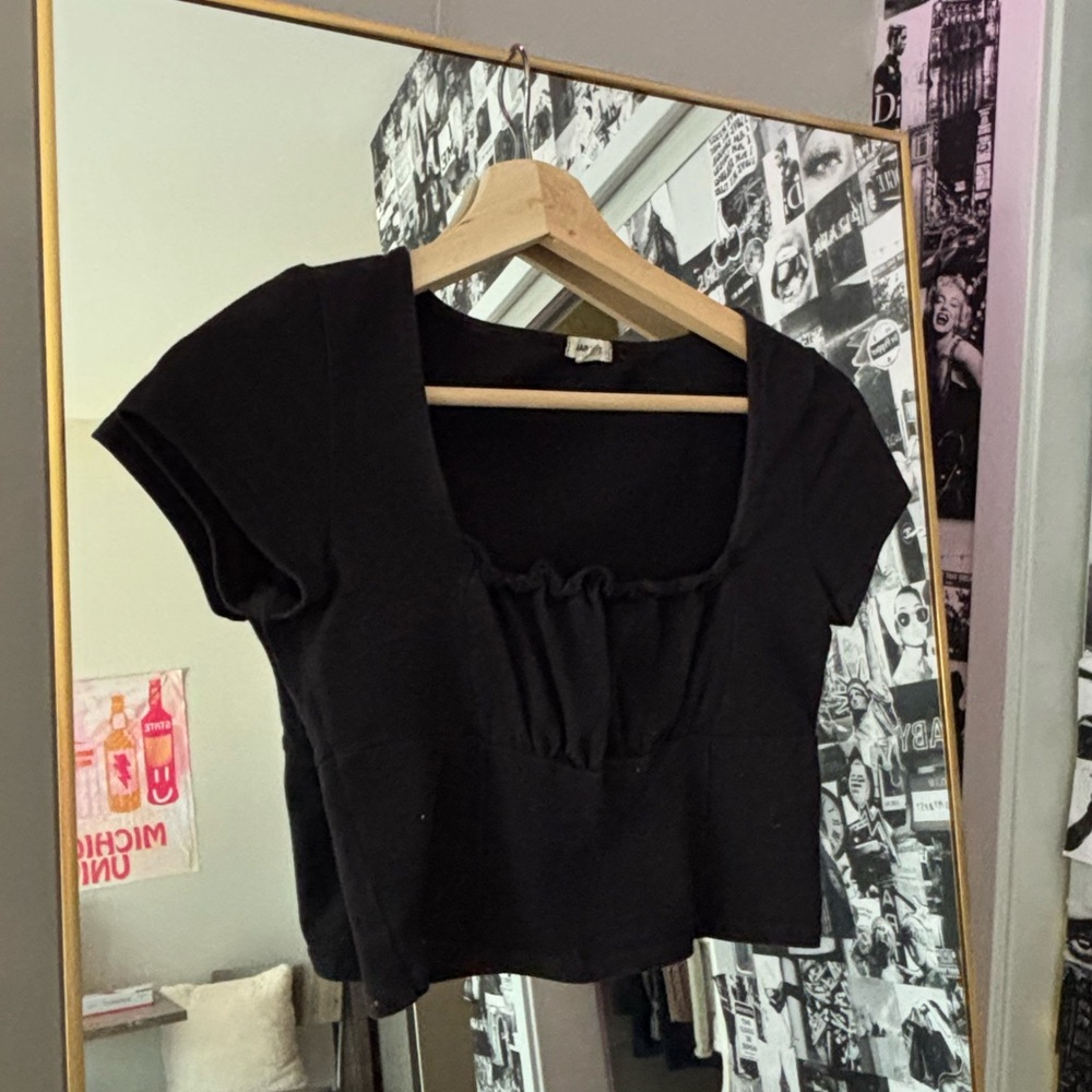 GARAGE MILKMAID BLACK CROP TOP